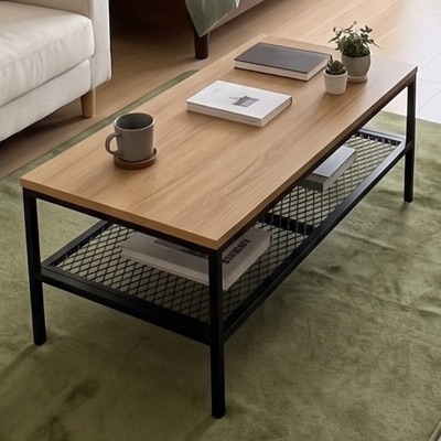 棚付きのローテーブル（写真のイメージ）