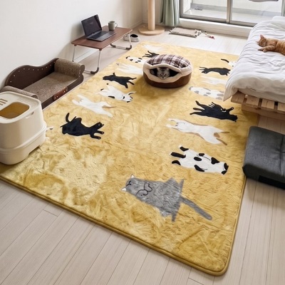 猫柄のラグ（写真のイメージ）